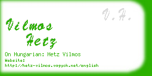 vilmos hetz business card